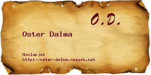 Oster Dalma névjegykártya